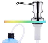 Sink Soap Dispenser for Kitchen Sink Chrome Upgrade with 40" Silicone Kitchen Soap Extension Hose, Connect to Your Soap Bottle Directly
