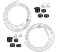Sink Soap Dispenser Tube 47" with Check Valve, Kitchen Dish Detergent Dispenser Tubing, Under Sink Dispenser Extension Hose for Prevent Backflow Countertop Kitchen Sink Accessories 2sets Pack