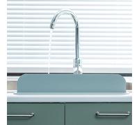 Sink Splash Guard - Premium Silicone Splash Guard for Kitchen, Bathroom and Island Sinks - Dish Washing Board for Kitchen - (49 x 8.5 x 5 cm) - Grey/Black/White