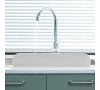 Sink Splash Guard - Premium Silicone Splash Guard for Kitchen, Bathroom and Island Sinks - Grey/Black/White, (49 x 8.5 x 5 cm)