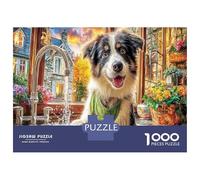 Sink Splash Pup Jigsaw Puzzle for Game 1000 Pieces Quaint Stone Cottage for Beginners Puzzle Starters Anxiety Relief Small Gift Idea 52x38cm/1000pcs