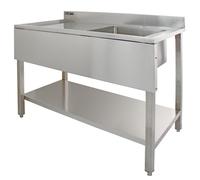 Commercial Sink Steel 1.0 Unit Stainless Kitchen Single Bowl LH Drainer Catering
