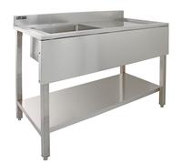 Commercial Stainless Steel Sink Kitchen Catering RH Single Bowl Drainer 1.0 Unit