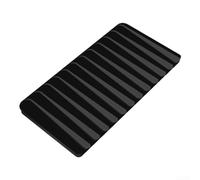 Sink Storage Silicone Mat with Sloped Drainage Channels and Raised Ridges to Promote Faster Drying and Provide Non Slip Stability on For Kitchen or Bathroom Counters (black)