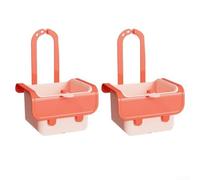 Sink Strainer 2PC With Self Cleaning And Touch Waste Disposal, Faucet Hanging Design For Compact And Organized Kitchen Food Waste Management(Pink orange)