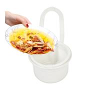 Sink Strainer Basket - 11.5x6.9cm PP Material, Push-to-Pour Design | Adjustable Garbage Grid for Kitchen, RV, Shower, Prevents Clog from Pasta Soup Hair, Fine Mesh Strainer