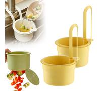 Sink Strainer Basket, 2025 New Sieve, Kitchen Sink Food Waste Catcher Faucet Hanging, Sink Strainer Basket for Home Kitchen Garbage Leftovers (2, yellow)