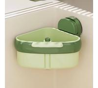 Sink Strainer Basket, 2025 New Upgraded Suction Cup Press Sink Drainer Kitchen Sink Strainer Basket Corner Sink Trash Catcher for Food Waste,Faucet Sponge Storage Rack (Green)