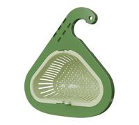 Sink Strainer Basket - ABS Corner Mount Pressure Drain Design, No Drill Food Catcher Filter Organizer for Vegetable Washing Dish Cleaning Preparation | Kitchen Bathroom Bar Hotel Picnic Use
