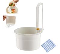 Sink Strainer Basket, Adjustable Sink Filter Tray Tap, Kitchen Faucet Hanging Filter Basket, Plastic Sink Drain Basket with Bottom Release, Sink Food Waste Collector, for Food Waste Leftovers (White)