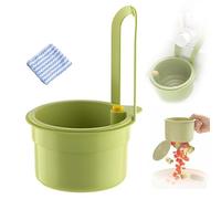 Sink Strainer Basket, Hanging Drain Basket for Kitchen Sink, Plastic Sink Food Catcher, Self-Cleaning Sink Filter, Removable Kitchen Sink Strainer for Garbage Leftovers (Green)