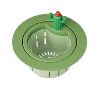 Sink Strainer Basket，Kitchen Sink Drain Strainer, Utility Sink Drain Strainer | Cute Cactus Kitchen Sink Strainer | Food Collector Basket Filter, Anti-Clogging for Drain 2pc(Green)