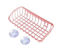 Sink strainer basket, Kitchen Storage Rack with Suction Cup Bathroom Shelf Home Decoration Organizer Gadgets(Pink)