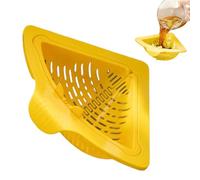 Sink Strainer Basket, Magnetic Corner Sink Strainer, Efficient Draining Food Catcher for Kitchen Sink Corner, Yellow Triangular Sink Drainer Basket for Vegetable Washing and Pasta Draining
