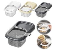 Sink Strainer Basket, Plastic Kitchen Suction Cup Sink Drain Basket,Multi-Functional Food Colander,Press Automatic Dumping Kitchen Draining Baskets, Easy Drain Filter with Bottom Release (Gray 1pcs)