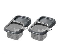 Sink Strainer Basket, Plastic Kitchen Suction Cup Sink Drain Basket,Multi-Functional Food Colander,Press Automatic Dumping Kitchen Draining Baskets, Easy Drain Filter with Bottom Release (Gray 2pcs)
