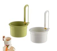 Sink Strainer Basket, Self-Cleaning Kitchen Sink Food Waste Catcher Faucet Hanging, Press Automatic Dumping Kitchen Draining Basket, Easy Drain Filter with Bottom Release(2pcs C)