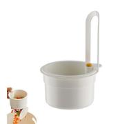 Sink Strainer Basket, Self-Cleaning Kitchen Sink Food Waste Catcher Faucet Hanging, Press Automatic Dumping Kitchen Draining Basket, Easy Drain Filter with Bottom Release(White)