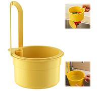 Sink Strainer Basket, Sink Food Catcher for Quick Draining, Prevent Sink Clogs During Meal Prep, Compact Sink Basket for Small Spaces, Easy Cleanup After Cooking (Yellow)
