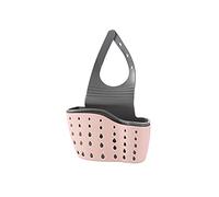 Sink strainer basket, Sink Shelf Dish Drainer Portable Hanging Drain Basket Kitchen Gadget Accessory(Pink)