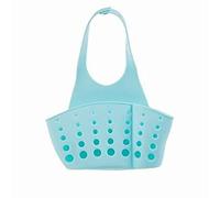 Sink strainer basket, Sink Shelf Soap Sponge Holder Clip Dish Drainer Drying Rack Silicone Storage Basket Bag Kitchen Accessories(Blue)