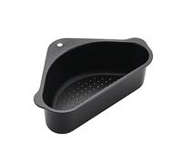 Sink strainer basket, Strainer Drain Fruit Vegetable Drainer Sponge Rack Storage Tool Basket Sink Filter Shelf(Black)