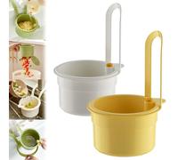 Sink Strainer, Kitchen Sink Food Waste Catcher, Food Catcher for Sink, Plastic Kitchen Sink Drain Basket, Press Automatic Dumping Kitchen Draining Basket (2pcs-A)