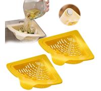 Sink Strainer, Magnetic Anti Clog Basket, Multifunction Corner Drain Catcher, Automatic Corner Sink Strainer with Strong Suction Function,High Performance Kitchen Organizer for Fruit Vegetable Noodle