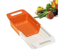 Sink Strainer: Over The Sink Strainer, Kitchen Strainer, Fruit Washing Tray In Sink | Rinse Basket For Vegetables, Food Strainer, Drain Basket For Sink