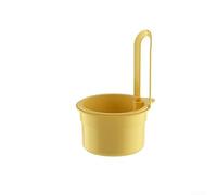 Sink Strainer with Snap Button for Kitchen For Taps Removable Soft Silicone Drain Basket Wall Mount Design for Food Filtering and Fruit Clean (Yellow one)