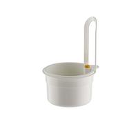 Sink Strainer with Snap Button for Wall Mounting, Removable Silicone Basket for Kitchen Sink, Designed to Separate Food Particles and Wash Fruits Easily (White one)