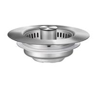 Sink Strap, Plug for Kitchen Pipe, Left Wing Kitchen Stopper Stainless Steel Quick Drainage Sink Cap, Basket with Anti-Remorant Food Collector for