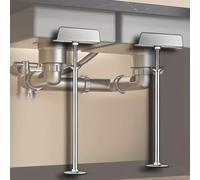 Sink Support Bracket, Undermount Sink Brackets,2 Pcs Under Sink Telescopic Brackets, Stainless Steel Adjustable Support Poles Bathroom Basin Repair Kit(Height 59 69cm)