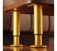 Sink Support Bracket, Undermount Sink Brackets,Telescopic Support Pole for Sink Furniture Leg, 2 Pcs Adjustable Bracket Table(Gold,Height 25 42cm)
