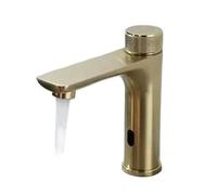 Sink Tap Smart Bathroom Sink Faucet Automatic Smart Bathroom Touchless Tap Toilet Infrared Sensor Vanity Taps Chrome Tap(Brushed Gold,G9/16)