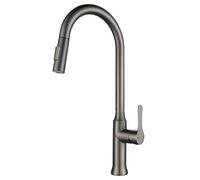 Sink Taps 304 Stainless Steel Multifunctional Pull-Out Retractable Vegetable Sink Splash-Proof Hot and Cold Kitchen Faucet Gunmetal Grey
