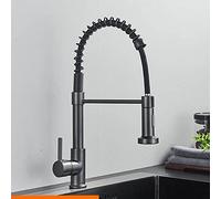 Sink Taps Kitchen Spring Faucet Black and Golden Double Water Modes Pull Down Single Handle Hot and Cold Water Mixer Sink Tap,Chrome Thriving LWX