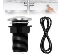 Sink Top Push Button with Air Hose Replacement, Air Switch Button for Garbage Disposal Sink Top Air Actived Switch Sink Garbage Disposal Parts by Ketofa