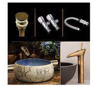 Sink Vanity Sink 15.7"X5.9" Round Shape Ceramic Sink Vanity Sink, Above Counter Carving Lotus Countertop Sink, Art Basin Wash Basin for Lavatory Vanity Ba,A,B