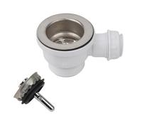 Sink Waste, Stainless Steel 70mm PP Flange Fits Sink Mini Basket Strainer Waste Kit for Kitchen Bathroom Basin