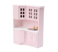 Sink Wooden Corner Cabinet for Dollhouse Dollhouse Miniature Kitchen Cabinet Landscape Scene Decoration Miniature Kitchen Furniture