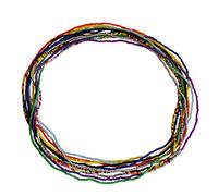 Sinkcangwu Women's waist chain waist beads, elastic rice beads belly button waist beads body chain jewelry, colorwaist beads set belly button 10 pieces of women's waist chain, acrylic t beads, elastic