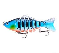 Sinking Multi-Section Lure, 6 Pack, Long-Cast Artificial Bait, Flexible Swimming Action, Vibrant Colors, Sea Fishing Tackle(5#)
