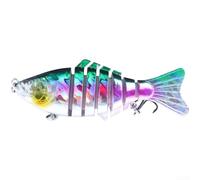 Sinking Multi-Section Lure, 6 Pack, Long-Cast Artificial Bait, Flexible Swimming Action, Vibrant Colors, Sea Fishing Tackle(3#)
