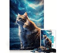 Sinking Ship And Cats Love 1000 Pieces Jigsaw Puzzles for Teenagers Mind Skill Toy Leisure Fun Design Assembly Elegant Gift 50x75cm