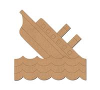 Sinking Ship Pre Marked Shape 1 - Premium MDF & Plywood Embellishments Laser Cut Craft Shapes for Scrapbooking, Card Making, DIY Decor, Weddings & Personalized Projects