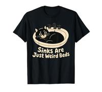 Sinks are Just Weird Beds Cat Bathroom Value Graphic T-Shirt