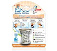 SinkShroom Revolutionary Bathroom Sink Drain Protector Hair Catcher Strainer, Nickel