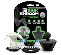 SinkShroom Ultra Revolutionary Bathroom Sink Drain Protector, Stainless Steel, Combo with Stopper