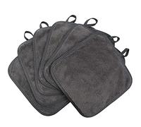 SINLAND Face Cloth Soft Makeup Remover Cleansing Pads Erase Your Face Absorbent Washcloth Makeup Remover Cloth 8Inch x 8Inch Grey 6Pack